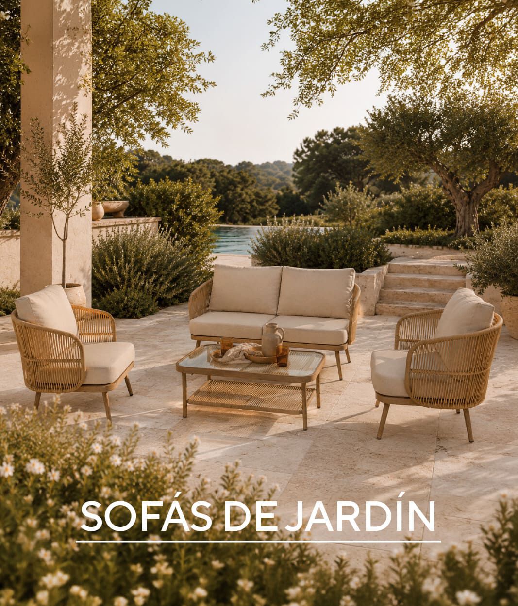 Conjunto de sof&aacute;s de jard&iacute;n